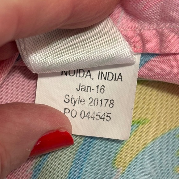 Lilly Pulitzer Sleeveless Tropical Tunic Top M Coastal Resort Floral Relaxed - Picture 6 of 7